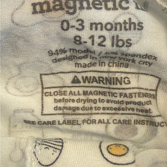 Magnetic Me Toast and Egg Print Footie - 0-3 months - Picture 3 of 4